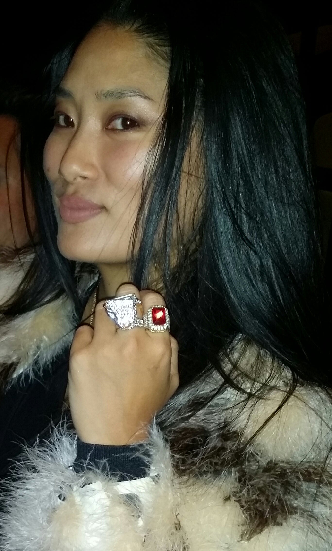 Chloe Flower wearing her Liberace Piano Ring