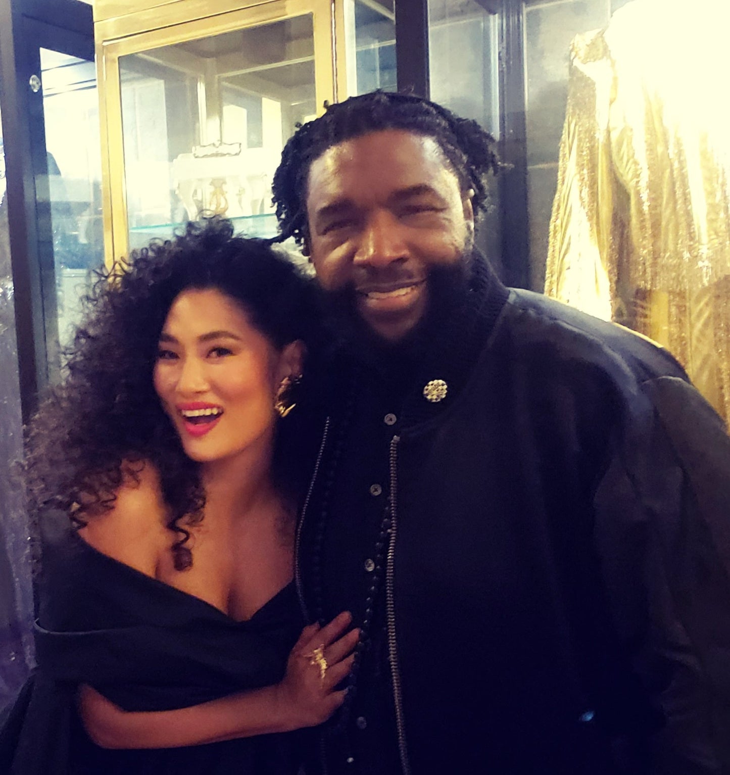 Chloe Flower and Questlove at Thriller Villa